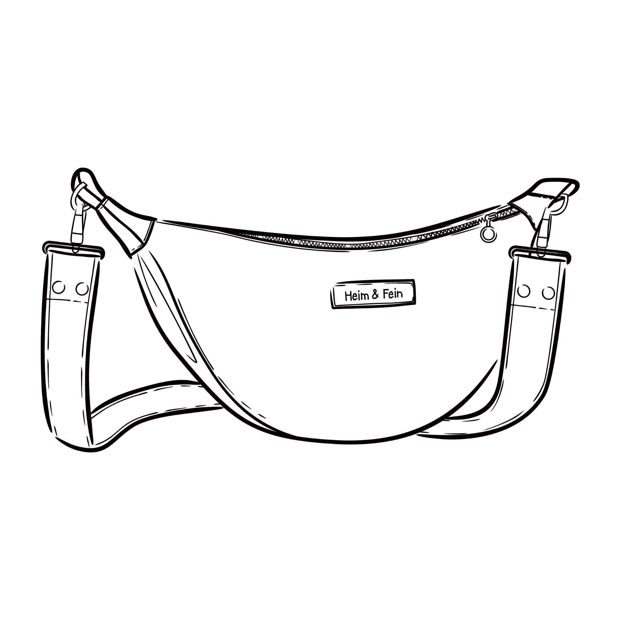 Skizze der Heim & Fein Soft Arc Tasche